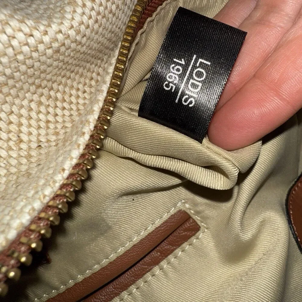 Lodis Summer Backpack Pippa Jute Cotton Leather Detailed Bag